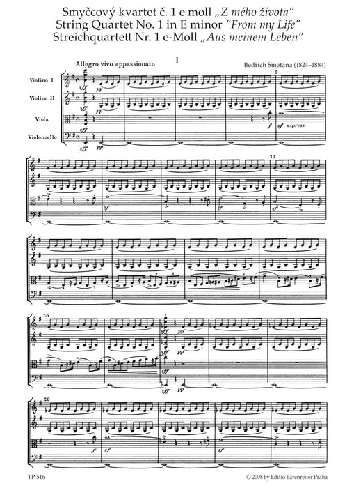 String Quartet Nr. 1 e-Moll "Aus meinem Leben" 弦樂四重奏 騎熊士版 | 小雅音樂 Hsiaoya Music