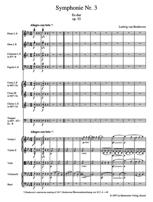 Symphony Nr. 3 E-flat major op. 55 "Eroica" 貝多芬 交響曲 騎熊士版 | 小雅音樂 Hsiaoya Music