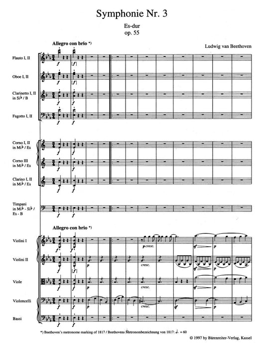 Symphony Nr. 3 E-flat major op. 55 "Eroica" 貝多芬 交響曲 騎熊士版 | 小雅音樂 Hsiaoya Music