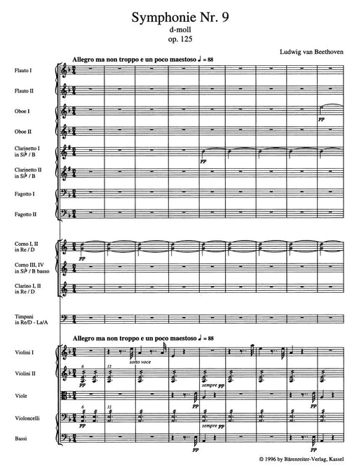 Symphony Nr. 9 D minor op. 125 (With final chorus "An die Freude" (Ode to Joy)) 貝多芬 交響曲 合唱 頌歌 騎熊士版 | 小雅音樂 Hsiaoya Music