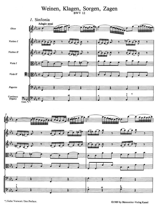 Weeping, crying, sorrow, sighing BWV 12 -Cantata for the Sunday Jubilate- Cantata for the Sunday Jubilate 巴赫約翰瑟巴斯提安 清唱劇 騎熊士版 | 小雅音樂 Hsiaoya Music