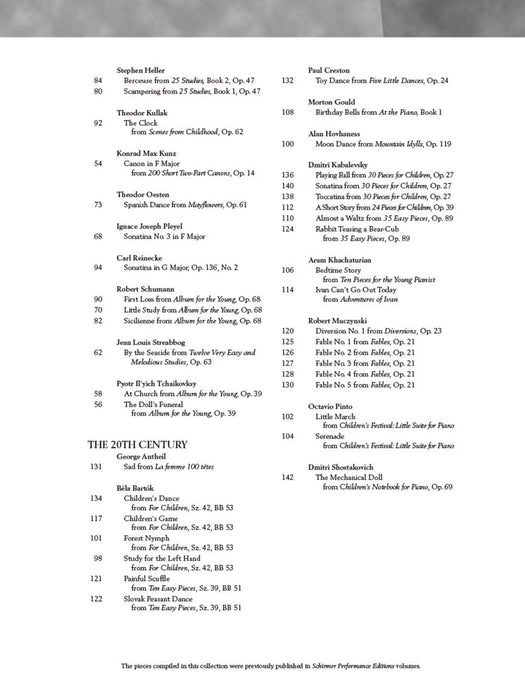 Three Centuries of Piano Music: 18th, 19th & 20th Centuries Early Intermediate Level Schirmer Performance Editions 鋼琴 | 小雅音樂 Hsiaoya Music