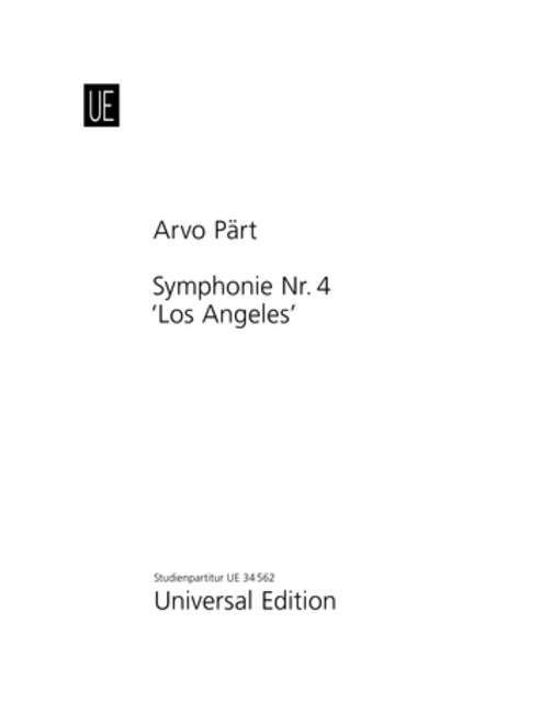 Symphonie Nr.4 ‘Los Angeles’ 佩爾特．阿爾沃 交響曲 總譜 環球版 | 小雅音樂 Hsiaoya Music