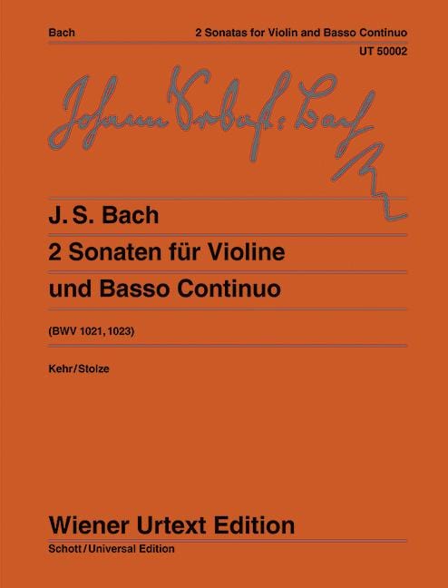 Two Sonatas G Major/E Minor BWV 1021, 1023 Edited from the manuscript 巴赫約翰‧瑟巴斯提安 奏鳴曲大調小調 手稿 小提琴加鋼琴 維也納原典版 | 小雅音樂 Hsiaoya Music