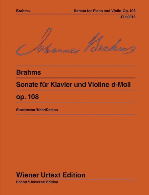 Sonata D Minor op. 108 Edited from the original edition 布拉姆斯 奏鳴曲小調 小提琴加鋼琴 維也納原典版 | 小雅音樂 Hsiaoya Music