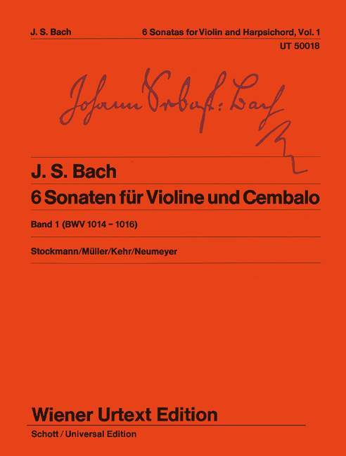 Six Sonatas BWV 1014 - 1016 Band 1 Edited from the manuscript copies 巴赫約翰‧瑟巴斯提安 奏鳴曲 手稿 小提琴加鋼琴 維也納原典版 | 小雅音樂 Hsiaoya Music