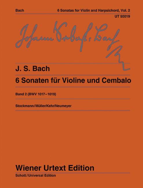 Six Sonatas BWV 1017 - 1019 Band 2 Edited from the manuscript copies 巴赫約翰‧瑟巴斯提安 奏鳴曲 手稿 小提琴加鋼琴 維也納原典版 | 小雅音樂 Hsiaoya Music
