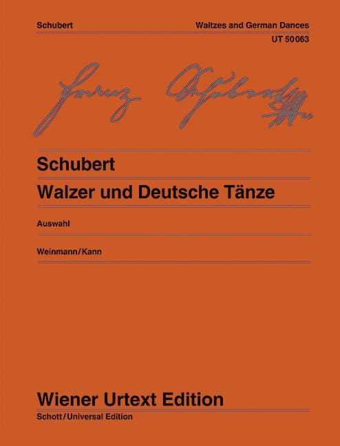 Waltzes and German Dances Edited from the autographs and first editions 舒伯特 圓舞曲 舞曲 鋼琴獨奏 維也納原典版 | 小雅音樂 Hsiaoya Music