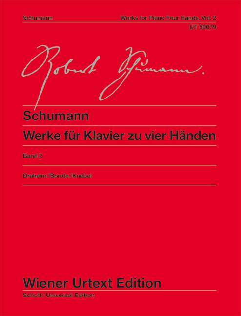 Works for Piano 4 Hands Band 2 Original text of the new Schumann Complete Edition 舒曼．羅伯特 鋼琴 歌詞 4手聯彈(含以上) 維也納原典版 | 小雅音樂 Hsiaoya Music