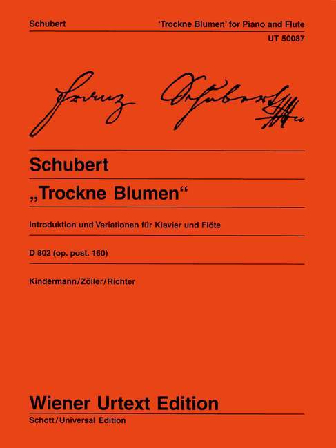 Trockne Blumen Op. posth. 160 D 802 from Die schöne Müllerin Introduction and Variations 舒伯特 美麗的磨坊少女導奏變奏曲 長笛加鋼琴 維也納原典版 | 小雅音樂 Hsiaoya Music
