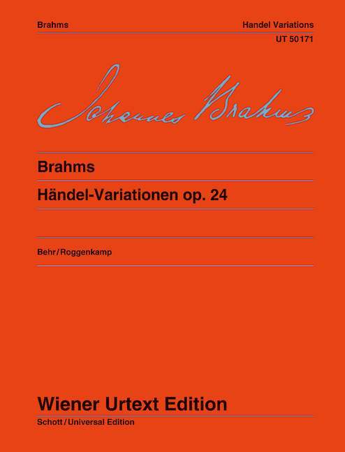 Handel Variations op. 24 Edited from the sources by Johannes Behr 布拉姆斯 變奏曲 鋼琴獨奏 維也納原典版 | 小雅音樂 Hsiaoya Music
