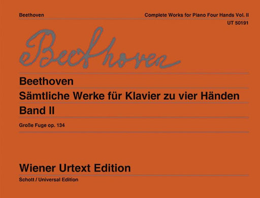 Complete Works for Piano Four Hands op. 134 Band 2 Urtext 貝多芬 鋼琴四手聯彈 歌詞 4手聯彈(含以上) 維也納原典版 | 小雅音樂 Hsiaoya Music