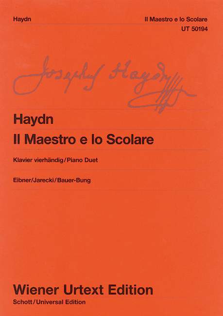 Il Maestro e lo Scolare Hob.XVIIa:1 Edited from early editions and manuscript copies 海頓 手稿 4手聯彈(含以上) 維也納原典版 | 小雅音樂 Hsiaoya Music