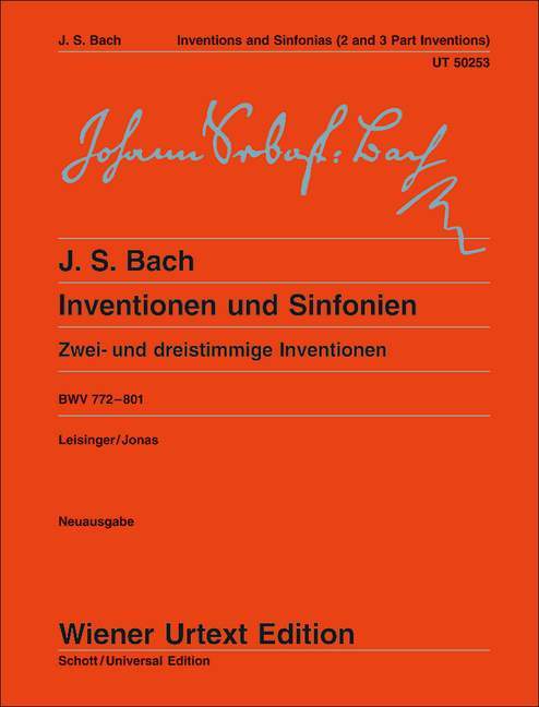 Inventions and Symphonies BWV 772 - 801 Two and Three Part Inventions 巴赫約翰‧瑟巴斯提安 創意曲 創意曲 鋼琴獨奏 維也納原典版 | 小雅音樂 Hsiaoya Music