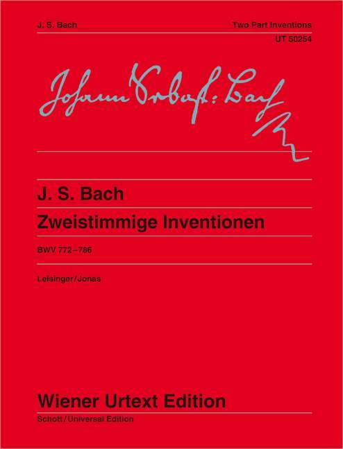 Two-Part Inventions BWV 772-786 Edited from the sources of Ulrich Leisinger, fingering by Oswald Jonas. 巴赫約翰‧瑟巴斯提安 二聲部 創意曲 鋼琴獨奏 維也納原典版 | 小雅音樂 Hsiaoya Music