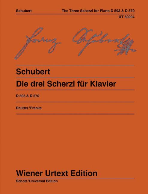 The three Scherzi for piano D 593/1-2, D 570 Edited from the sources by Jochen Reutter 舒伯特 鋼琴 鋼琴獨奏 維也納原典版 | 小雅音樂 Hsiaoya Music