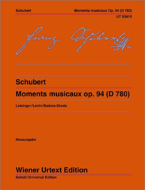 Moments musicaux op. 94 D 780 Edited from the original edition. New edition 舒伯特 樂興之時 鋼琴獨奏 維也納原典版 | 小雅音樂 Hsiaoya Music