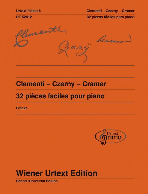 Clementi - Czerny - Cramer 32 pièces faciles pour piano avec conseils d'exercice 鋼琴 鋼琴獨奏 維也納原典版 | 小雅音樂 Hsiaoya Music