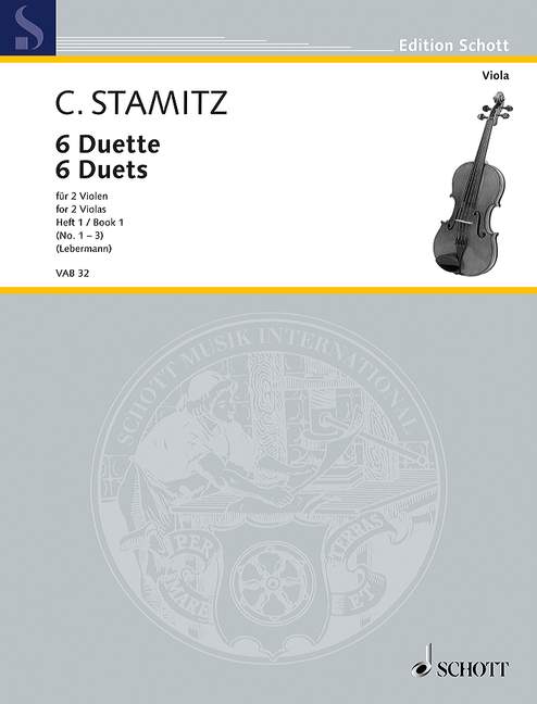 6 Duette Heft 1 No. 1-3 史塔米茲．卡爾 二重奏 中提琴 多把 朔特版 | 小雅音樂 Hsiaoya Music