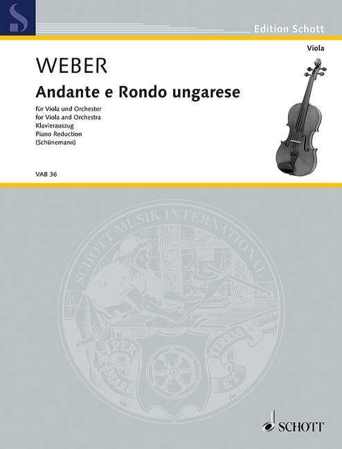 Andante and Rondo ungarese 韋伯．卡爾 行板 迴旋曲 中提琴加管弦樂團 朔特版 | 小雅音樂 Hsiaoya Music