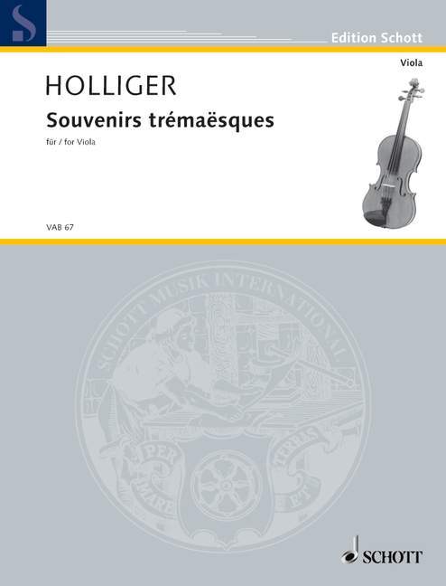 Souvenirs trémaësques for Viola 霍利格 中提琴 中提琴獨奏 朔特版 | 小雅音樂 Hsiaoya Music