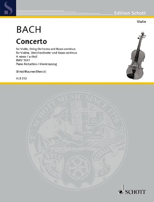 Concerto in A Minor BWV 1041 巴赫約翰‧瑟巴斯提安 協奏曲 小調 小提琴加鋼琴 朔特版 | 小雅音樂 Hsiaoya Music