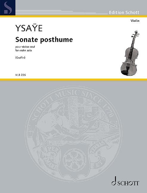 Sonate posthume op.27bis for violin solo 伊撒意 小提琴 小提琴獨奏 朔特版 | 小雅音樂 Hsiaoya Music
