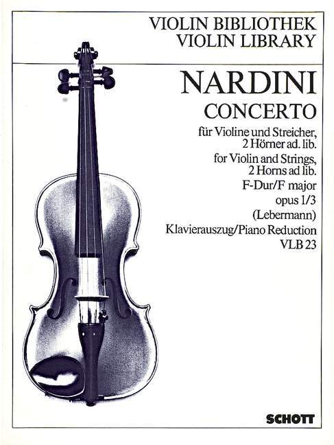Concerto F Major op. 1/3 納迪尼 協奏曲大調 小提琴加鋼琴 朔特版 | 小雅音樂 Hsiaoya Music