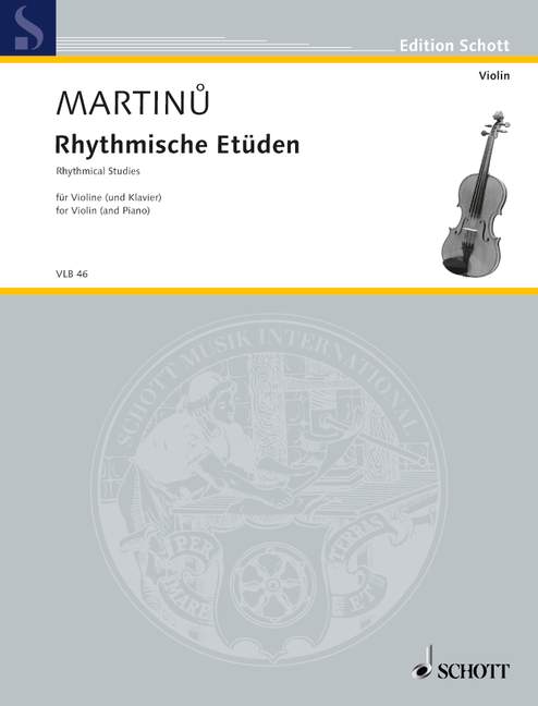 Rhythmical Studies H 202 (recte 216/217) 馬悌努 節奏 小提琴練習曲 朔特版 | 小雅音樂 Hsiaoya Music