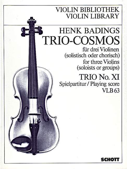 Trio-Cosmos Nr. 11 巴定思 三重奏 小提琴 3把以上 朔特版 | 小雅音樂 Hsiaoya Music