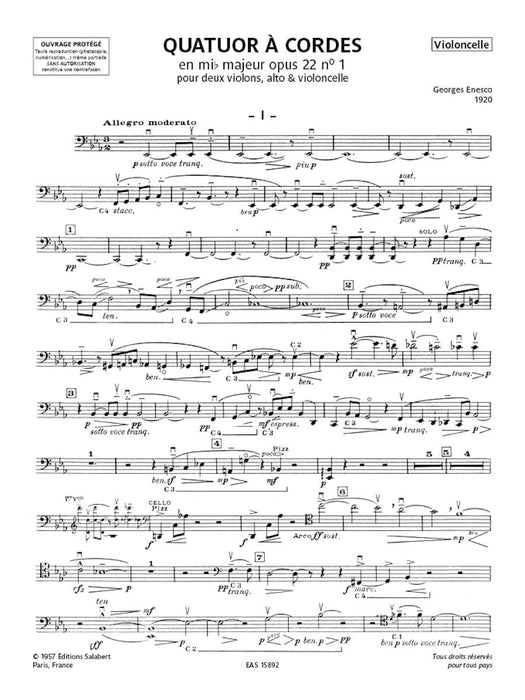 String Quartet in E-Flat Major, Op. 22, No. 1 Set of Parts 弦樂四重奏 | 小雅音樂 Hsiaoya Music