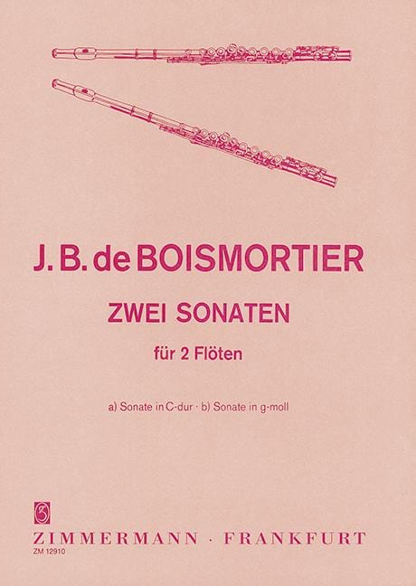 Two Sonatas (C major and G minor) C-Dur und g-Moll 玻瓦莫提耶 奏鳴曲大調 小調 雙長笛 齊默爾曼版 | 小雅音樂 Hsiaoya Music