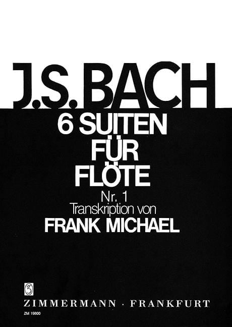 Six Suites BWV 1007 No. 1 G major 巴赫約翰‧瑟巴斯提安 組曲 大調 長笛獨奏 齊默爾曼版 | 小雅音樂 Hsiaoya Music