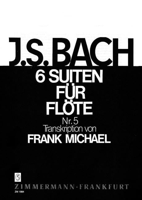 Six Suites BWV 1011 No. 5 C minor 巴赫約翰‧瑟巴斯提安 組曲 小調 長笛獨奏 齊默爾曼版 | 小雅音樂 Hsiaoya Music