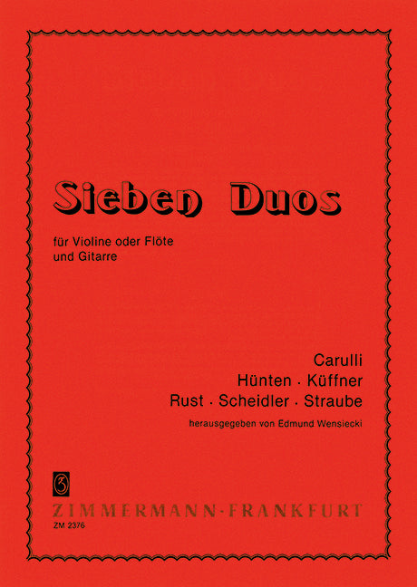 Seven Duets (Carulli, Hünten, Küffner, Scheidler, Rust, Straube) 混和二重奏 齊默爾曼版 | 小雅音樂 Hsiaoya Music