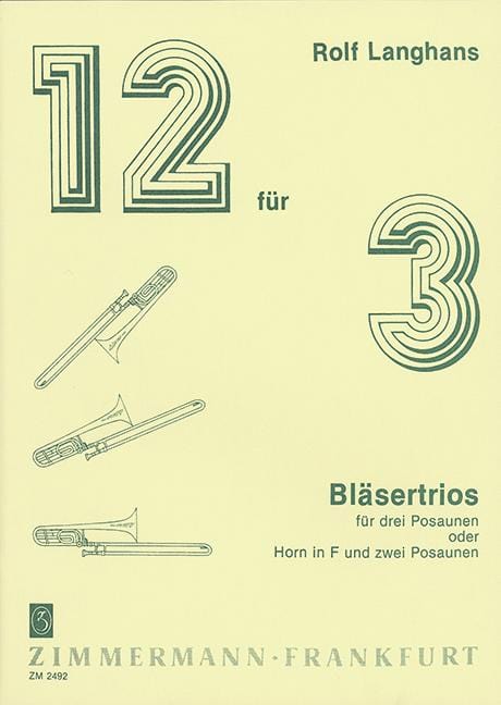 ”12 for 3“ Trios 三重奏 長號 一把以上 齊默爾曼版 | 小雅音樂 Hsiaoya Music
