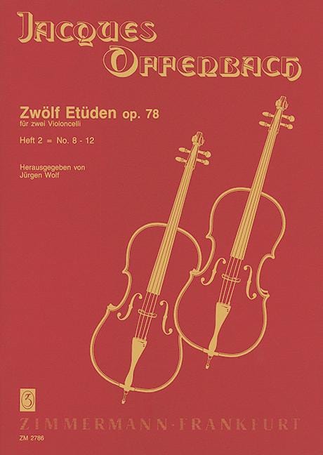 Twelve Etudes op. 78 Heft 2 No. 8-12 歐芬巴赫 練習曲 大提琴練習曲 齊默爾曼版 | 小雅音樂 Hsiaoya Music