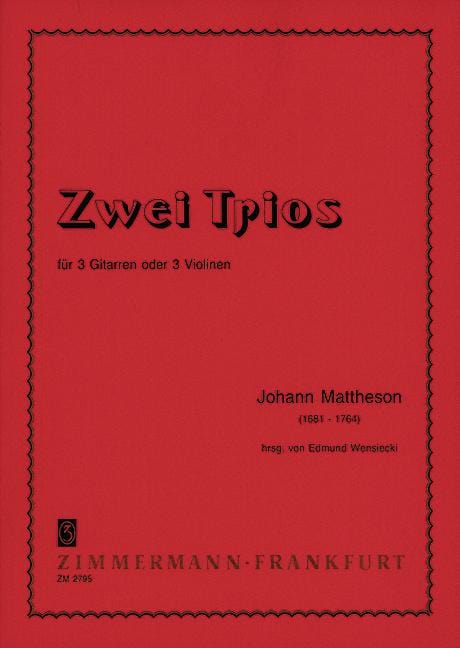 Two Trios 馬特宗 三重奏 小提琴 3把以上 齊默爾曼版 | 小雅音樂 Hsiaoya Music