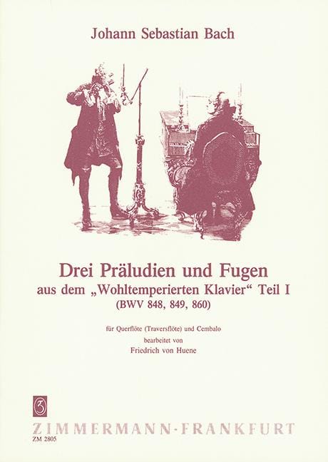 Three Preludes and Fugues BWV 848, 849, 860 from the Well-Tempered Clavier I 巴赫約翰‧瑟巴斯提安 前奏曲 復格曲 長笛加鋼琴 齊默爾曼版 | 小雅音樂 Hsiaoya Music