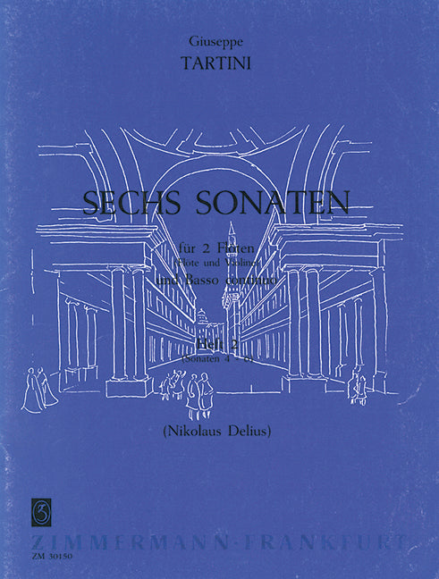 6 Sonatas Heft 2 Sonaten 4 - 6 塔悌尼 奏鳴曲 長笛 2把以上加鋼琴 齊默爾曼版 | 小雅音樂 Hsiaoya Music