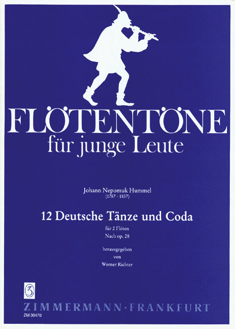 12 Deutsche Tänze und Coda nach op. 28 胡麥爾．約翰 雙長笛 齊默爾曼版 | 小雅音樂 Hsiaoya Music