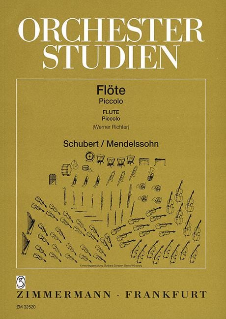 Orchestra Studies for Flute Schubert, Mendelssohn 管弦樂團 長笛 長笛教材 齊默爾曼版 | 小雅音樂 Hsiaoya Music