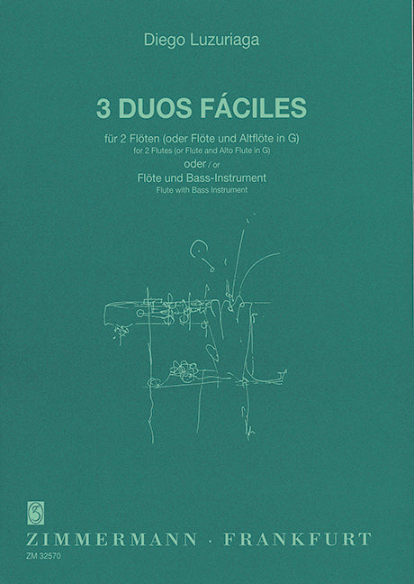 3 duets faciles 盧蘇．里阿加 二重奏 雙長笛 齊默爾曼版 | 小雅音樂 Hsiaoya Music