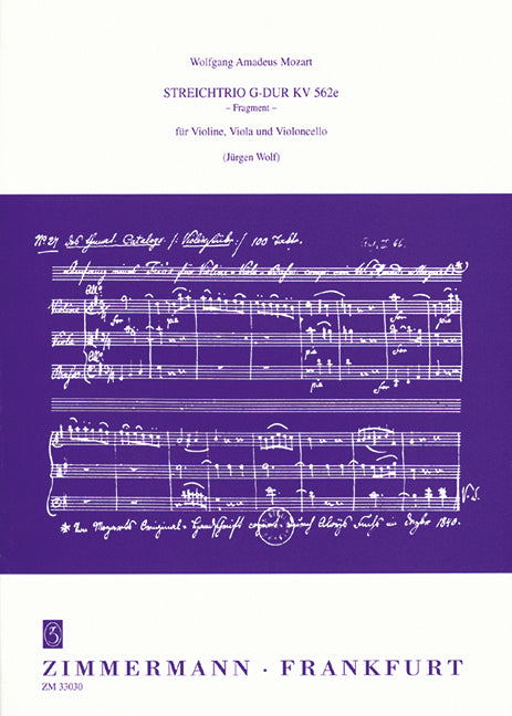 String Trio G major (Fragment) KV 562e 莫札特 弦樂三重奏大調 齊默爾曼版 | 小雅音樂 Hsiaoya Music