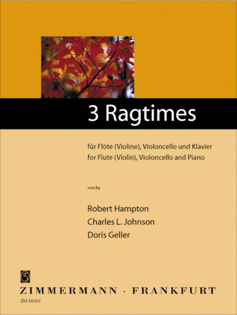 3 Ragtimes by R. Hampton, Ch. L. Johnson, D. Geller 鋼琴三重奏 繁音拍子 齊默爾曼版 | 小雅音樂 Hsiaoya Music