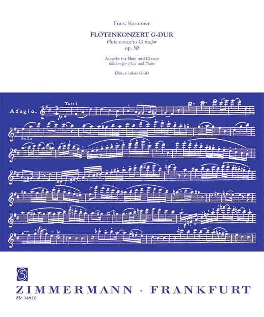 Flute Concerto G major op. 30 克隆莫 長笛協奏曲大調 長笛加鋼琴 齊默爾曼版 | 小雅音樂 Hsiaoya Music