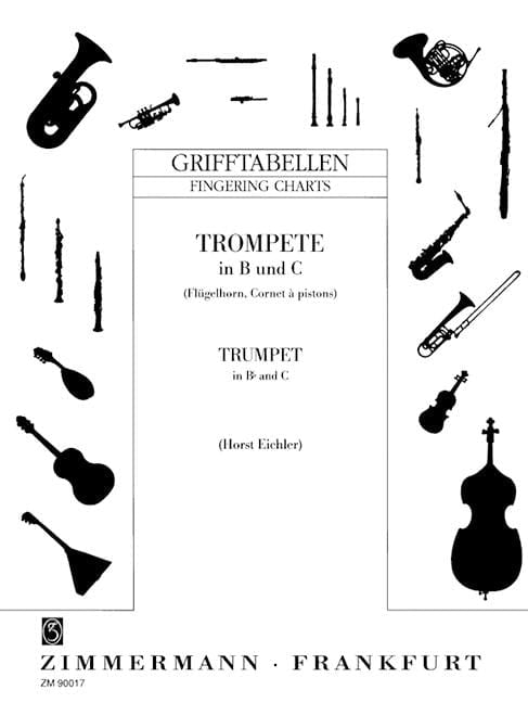Fingering Table for Trumpet in B, C 小號 小號教材 齊默爾曼版 | 小雅音樂 Hsiaoya Music