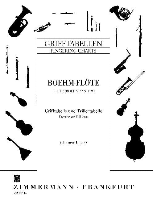Fingering Chart for Boehm Flute (with trills) 長笛顫音 長笛教材 齊默爾曼版 | 小雅音樂 Hsiaoya Music