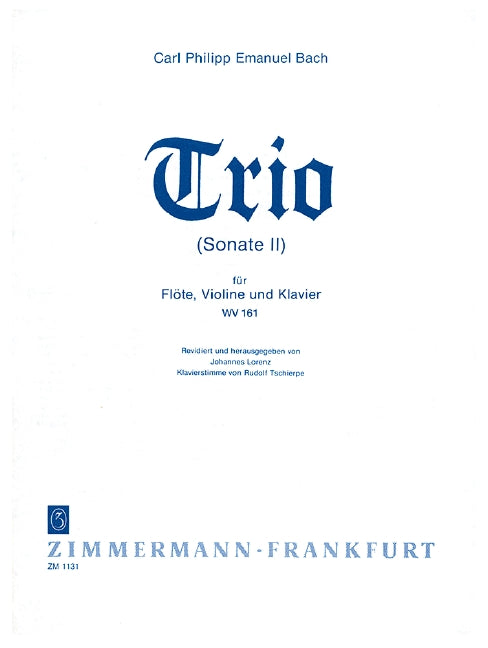 Trio (Sonata II) WV 161 巴赫卡爾‧菲利普‧艾曼紐 鋼琴三重奏 齊默爾曼版 | 小雅音樂 Hsiaoya Music