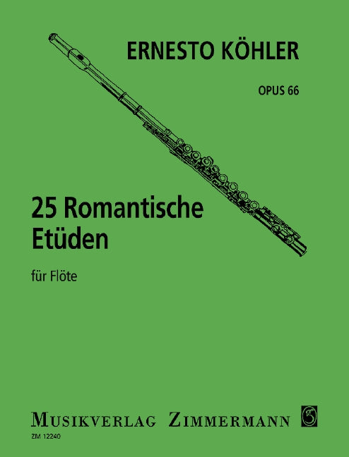 25 romantische Etüden op. 66 mittelschwer im modernen Stil 長笛教材 齊默爾曼版 | 小雅音樂 Hsiaoya Music